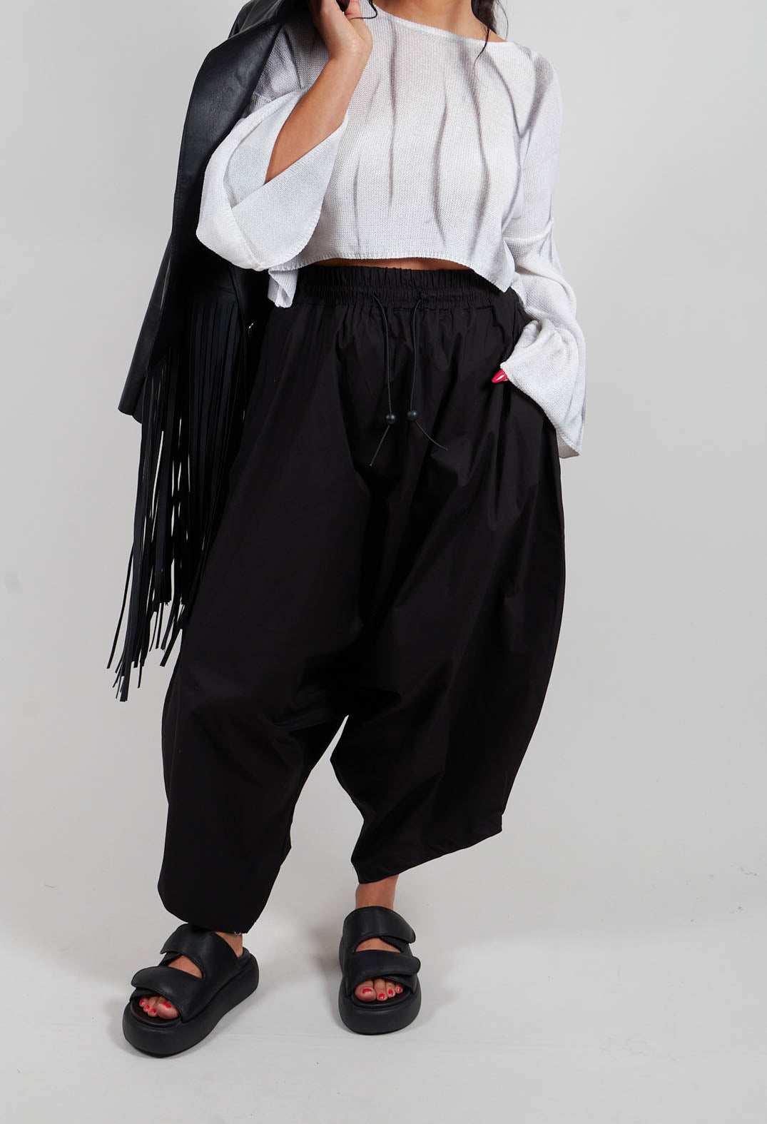 Unisex Stretch Trousers in Black