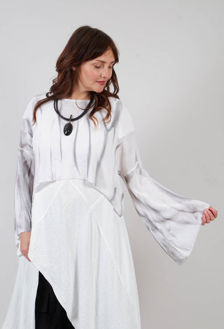 Cropped Sweater in 7 Treatment Spray White