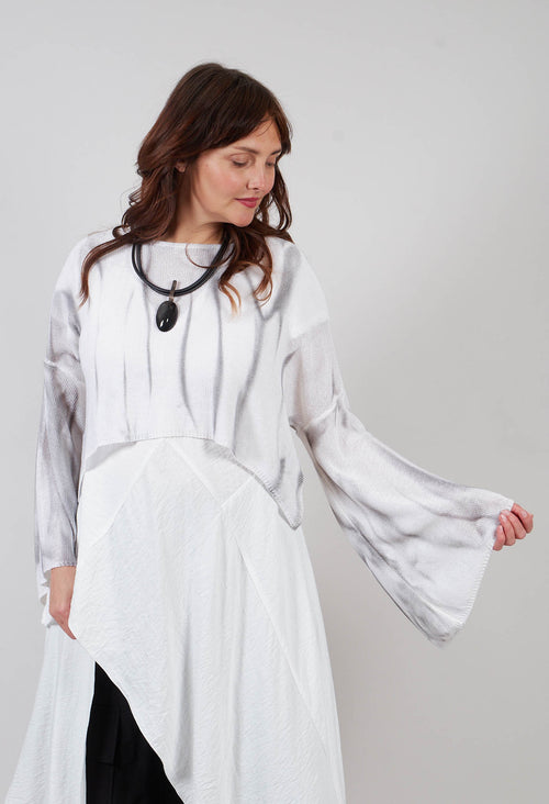 Cropped Sweater in 7 Treatment Spray White