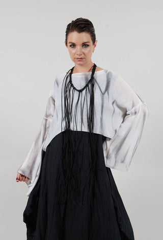 Cropped Sweater in 7 Treatment Spray White