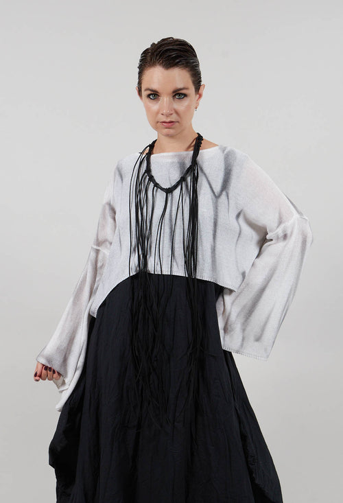 Cropped Sweater in 7 Treatment Spray White