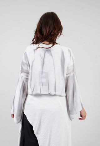 Cropped Sweater in 7 Treatment Spray White