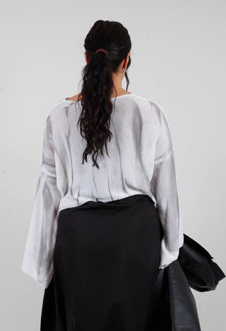 Cropped Sweater in 7 Treatment Spray White