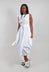 Flared Dress in Crumpled Cotton White