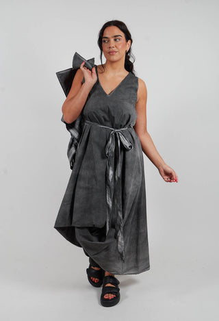 Dress in Dyed Cotton Grey