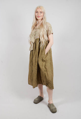 Rina Dress in Vichy Vert