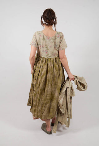 Rina Dress in Vichy Vert