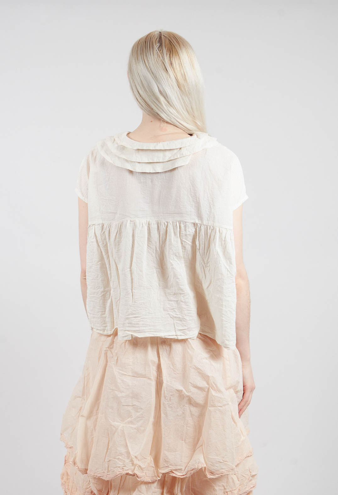 Sora Shirt in Stripe Ecru