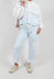 Lace Hem Trouser in Grey