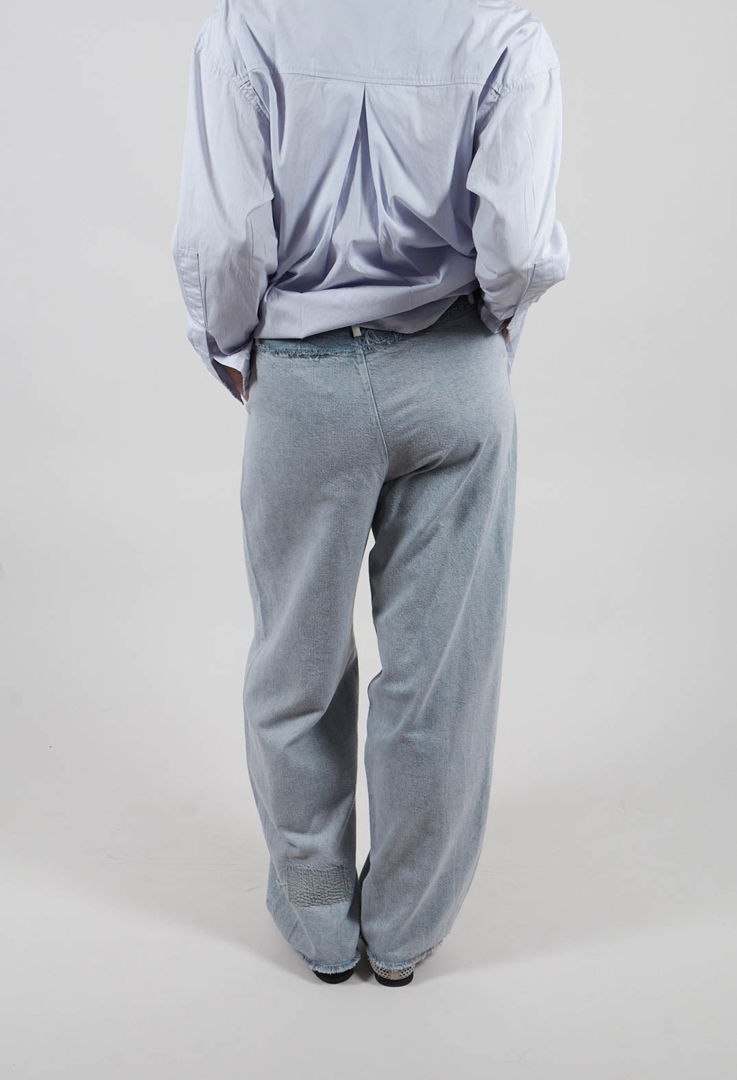 Patch Detail Trouser in Grey