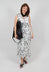 Izet Dress in White and Black