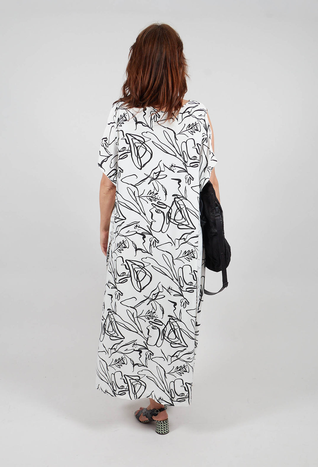 Izet Dress in White and Black