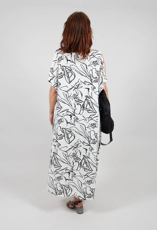 Izet Dress in White and Black