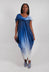 Venc Dress in Blue Colourful