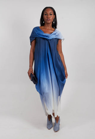 Venc Dress in Blue Colourful