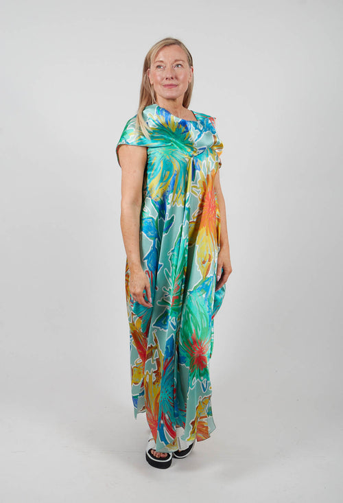 Venc Dress in Mint Colourful