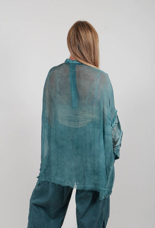 Boxy Over Shirt in Tiffany Marine