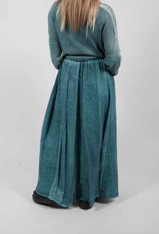 Linen Skirt in Tiffany Marine
