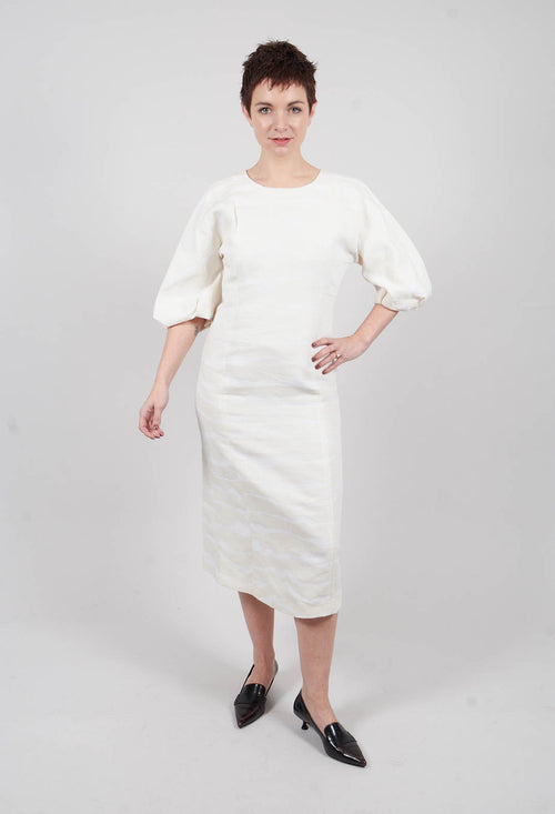 Dress in Seashell Ecru and Bianco