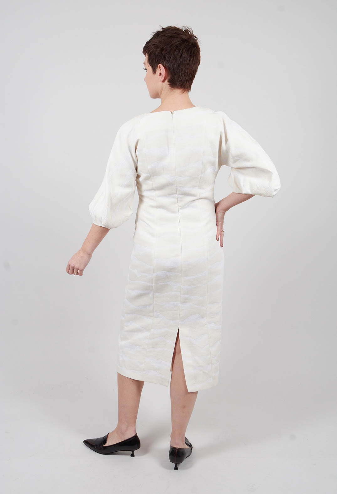 Dress in Seashell Ecru and Bianco