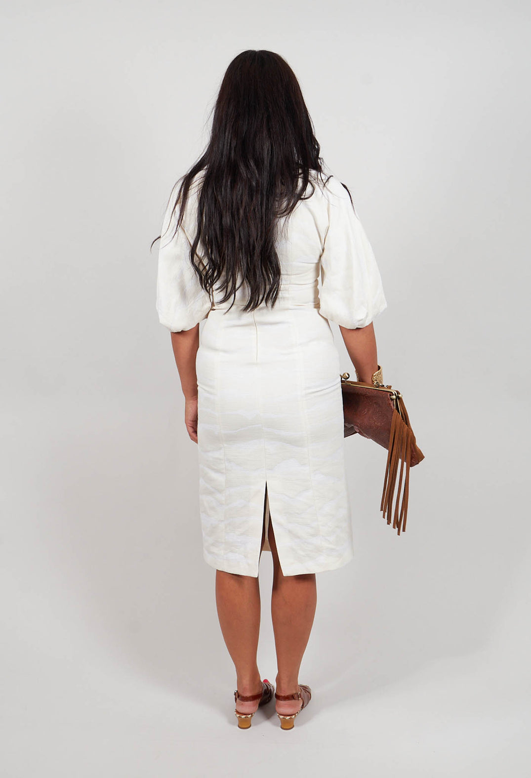 Dress in Seashell Ecru and Bianco