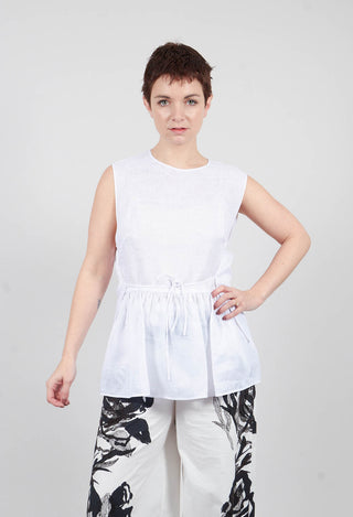 Peplum Top in White