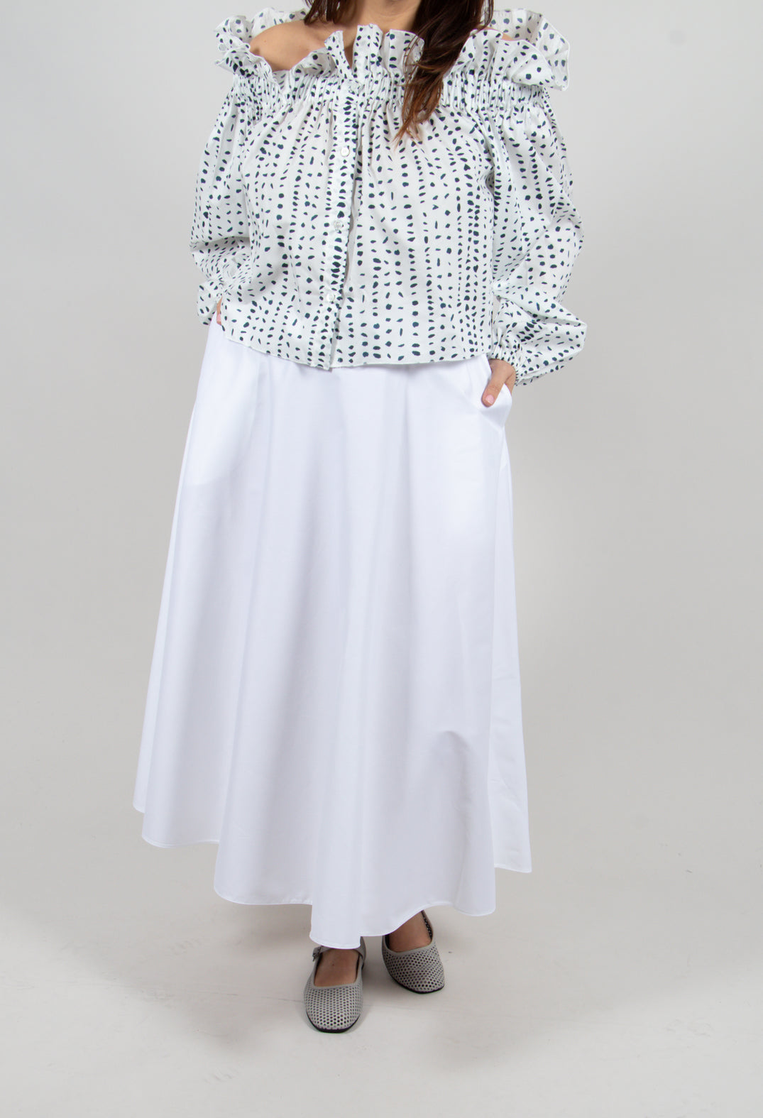 A-Line Skirt in White