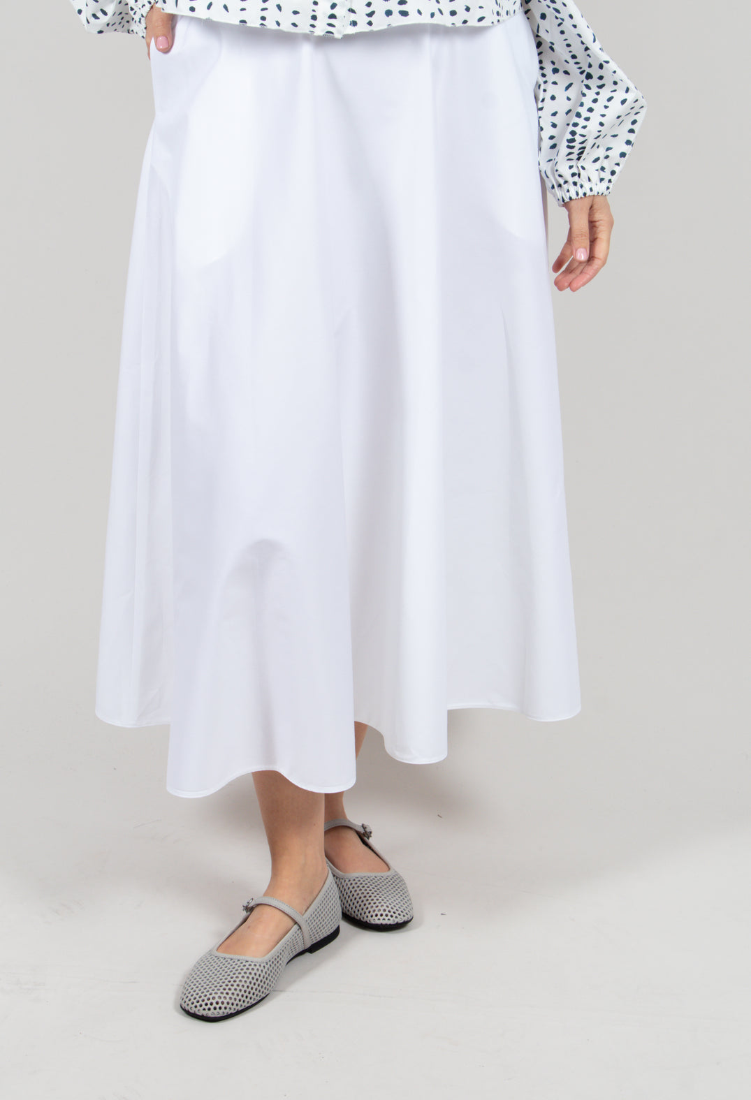 A-Line Skirt in White