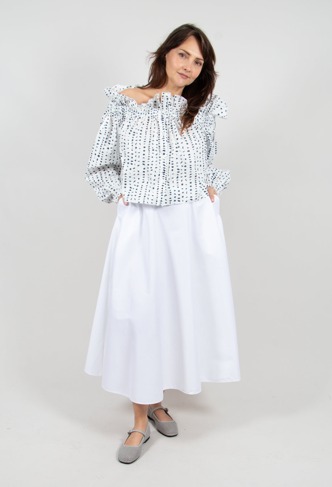 A-Line Skirt in White