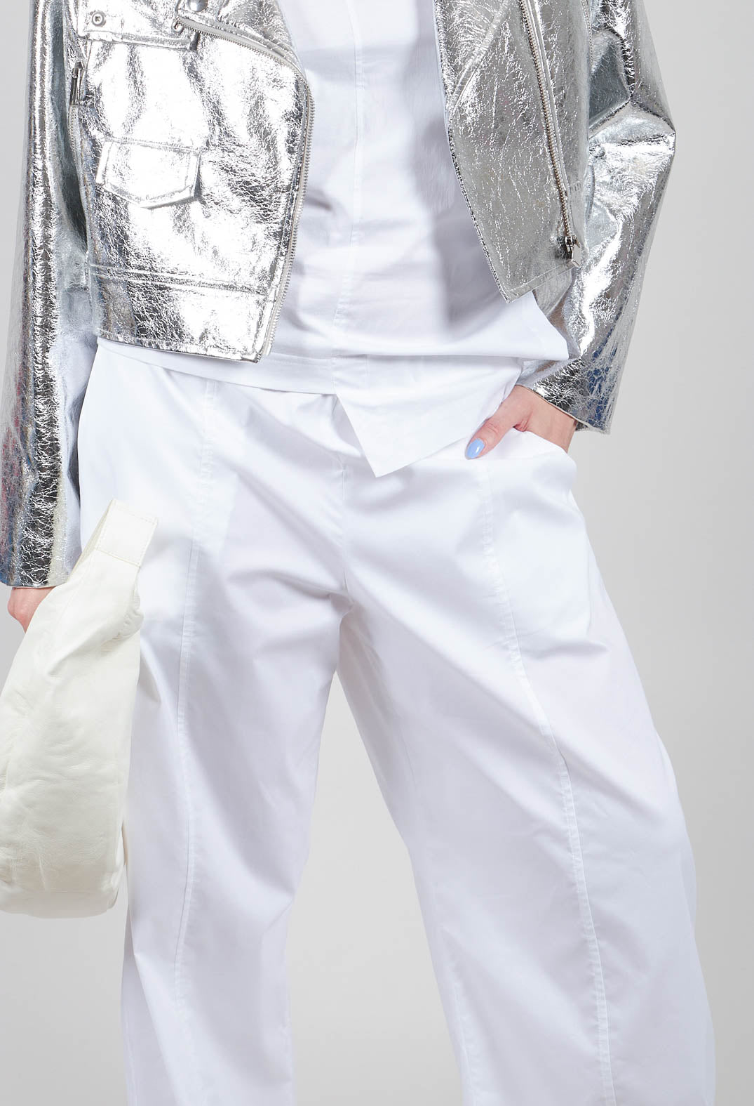 Wide Leg Trouser in White
