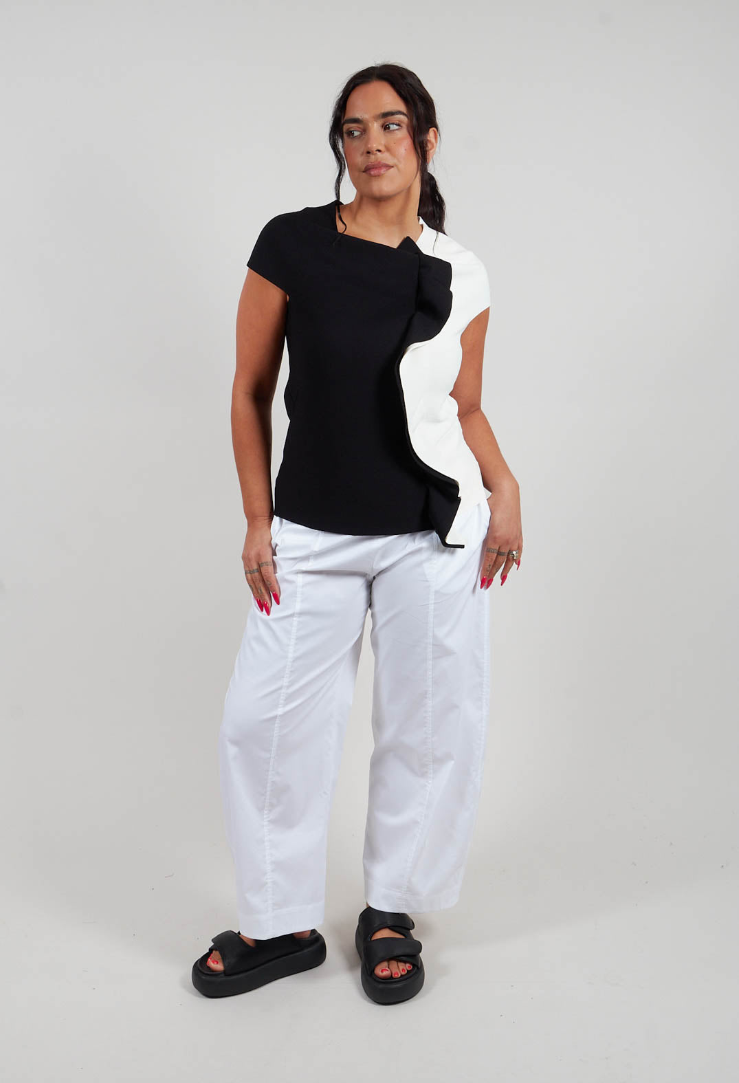 Wide Leg Trouser in White