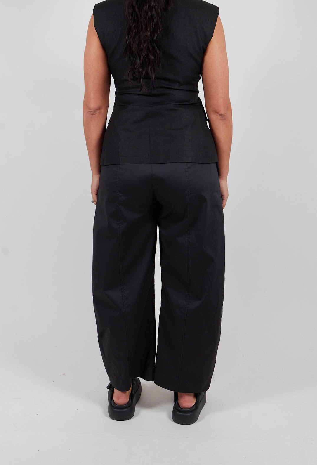 Wide Leg Trouser in Black