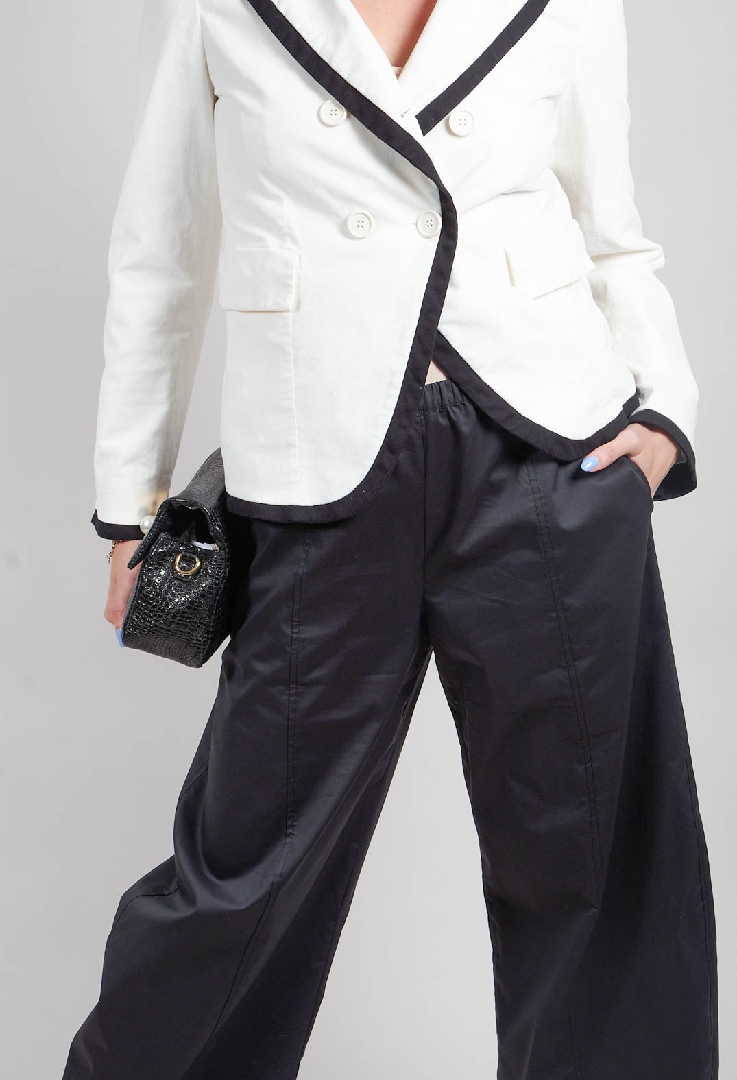 Wide Leg Trouser in Black