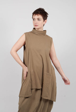 Roll Neck Top in Stone