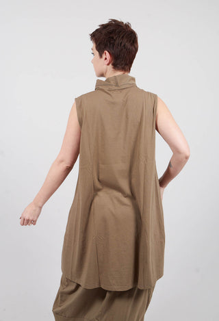 Roll Neck Top in Stone