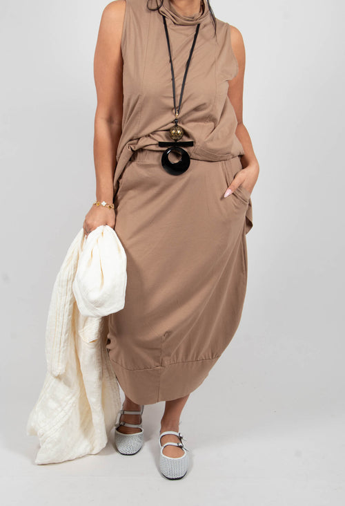 Midi Skirt in Taupe
