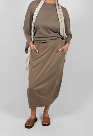 Midi Skirt in Stone