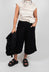 Cropped Wide Leg Jogger in Black