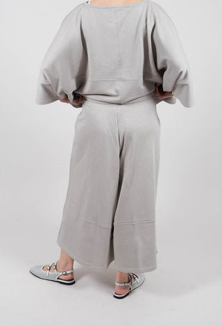 Cropped Wide Leg Jogger in Perla