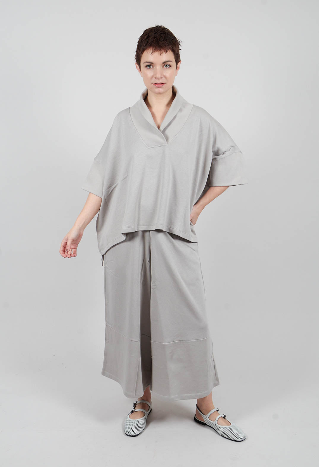 Cropped Jumper in Perla