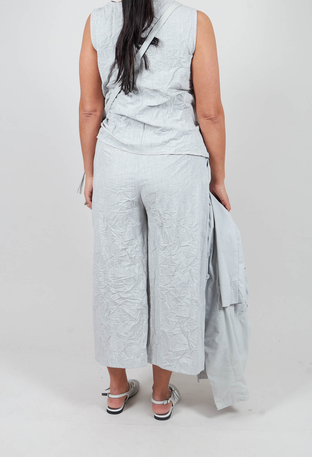 Wide Leg Trouser in Grey