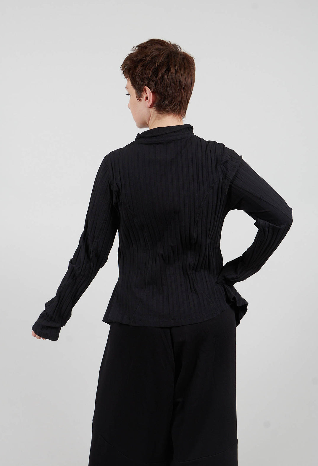 Three Button Jacket in Black