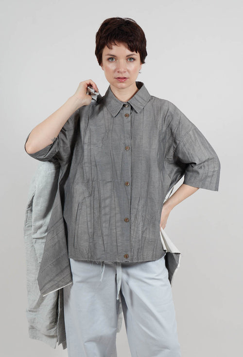 Asymmetric Shirt in Charcoal