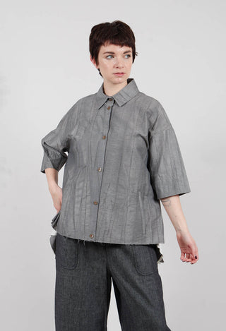 Asymmetric Shirt in Charcoal