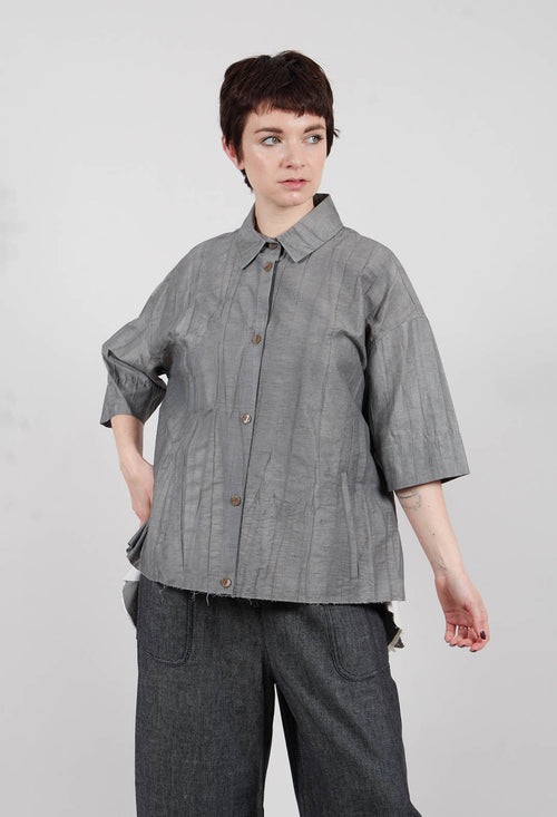Asymmetric Shirt in Charcoal