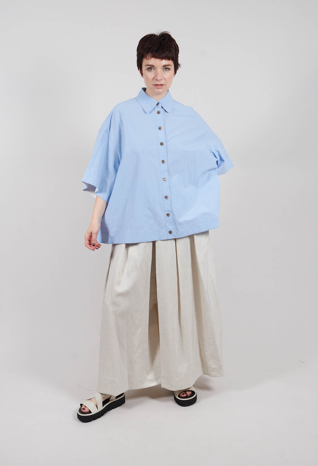 A-Line Shirt in Sky Blue