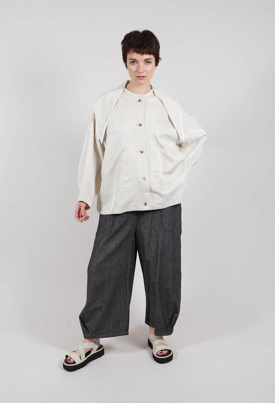 Cape Shirt in Natural Melange