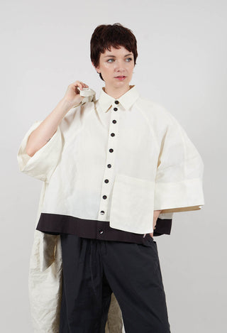 Drop Shoulder Shirt in Ivory