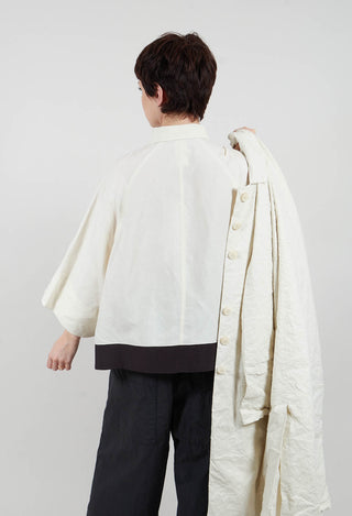 Drop Shoulder Shirt in Ivory