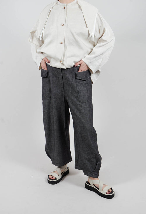 Jean Style Trousers in Dark Blue